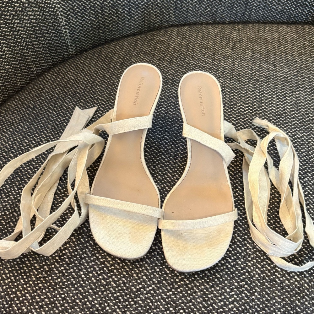 Reformation Alessa Lace Up Wedge Espadrille
